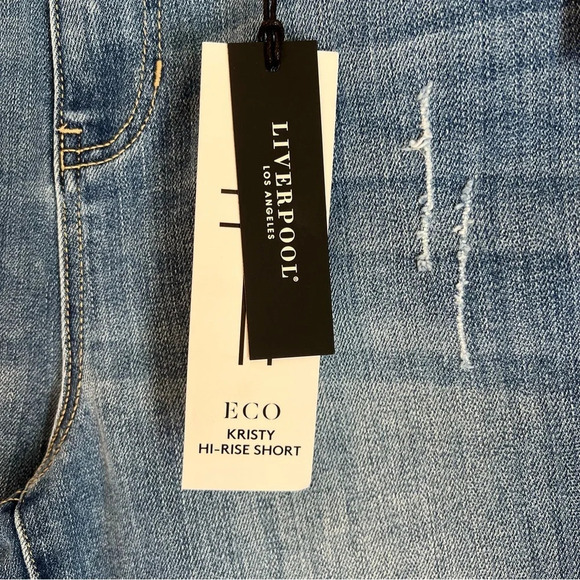 Liverpool Kristy High Rise Shorts Blue 26 NWT Modest Beach Summer Coastal Casual - Picture 4 of 4